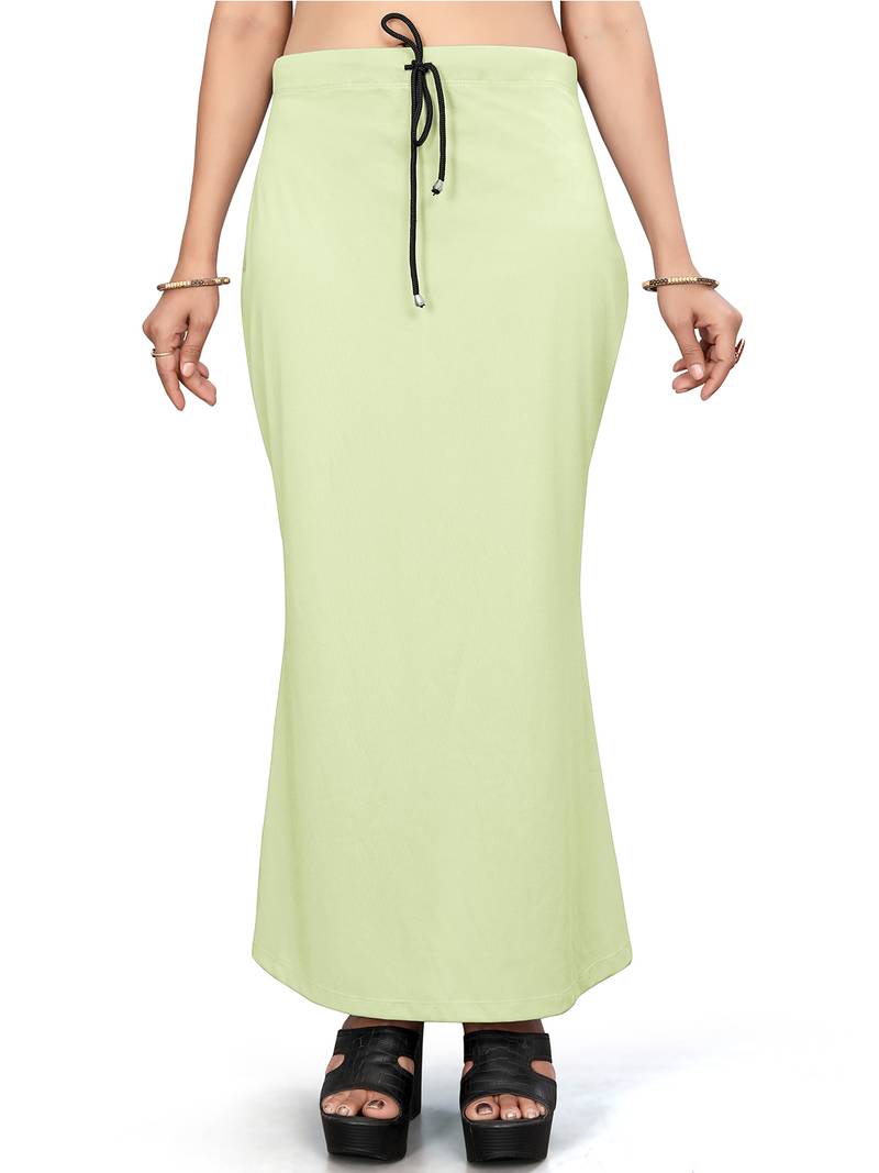 Women's mint green lycra cotton blended shapewear petticoat for saree || skirts for women