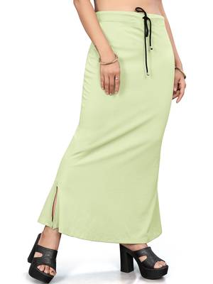 Women's mint green lycra cotton blended shapewear petticoat for saree || skirts for women 3