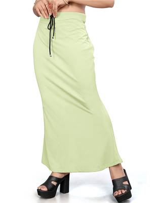 Women's mint green lycra cotton blended shapewear petticoat for saree || skirts for women 4