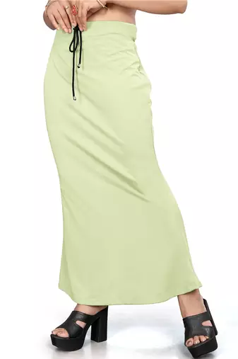 Women's mint green lycra cotton blended shapewear petticoat for saree || skirts for women