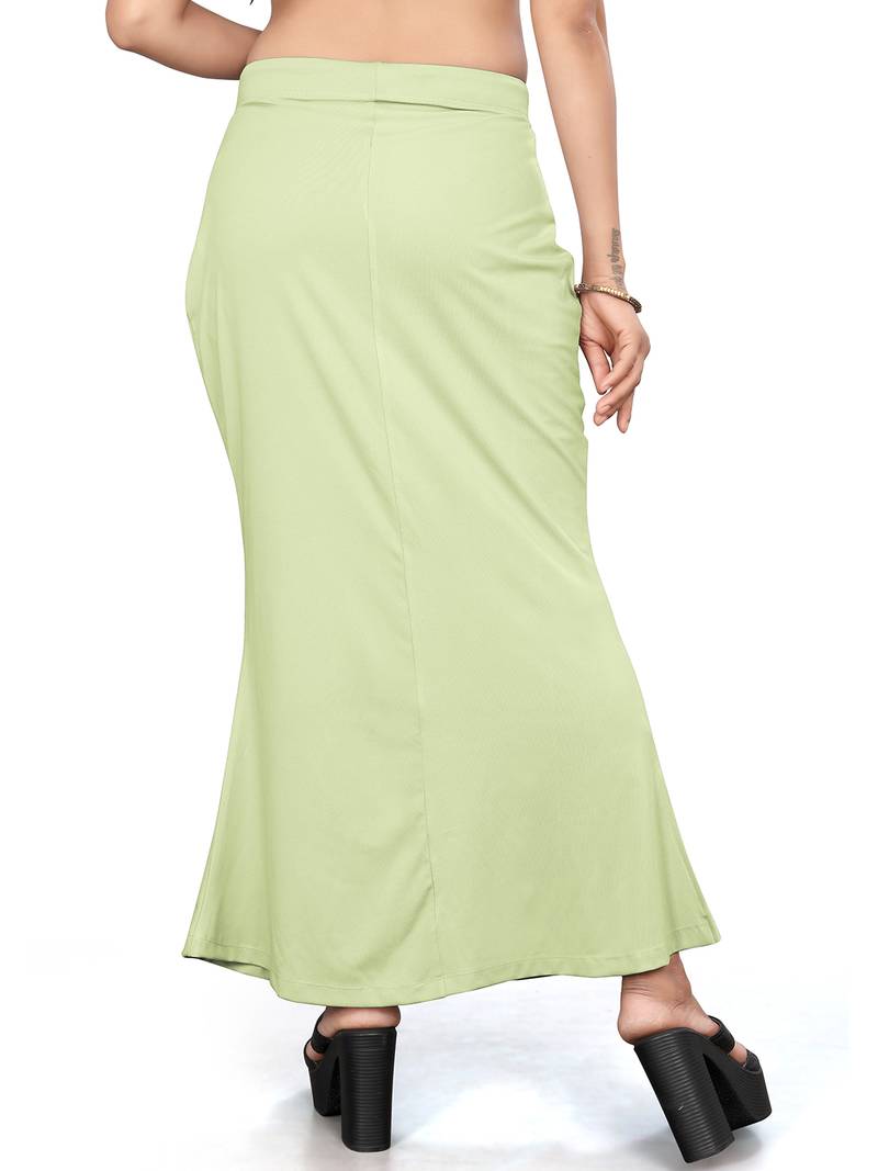 Women's mint green lycra cotton blended shapewear petticoat for saree || skirts for women