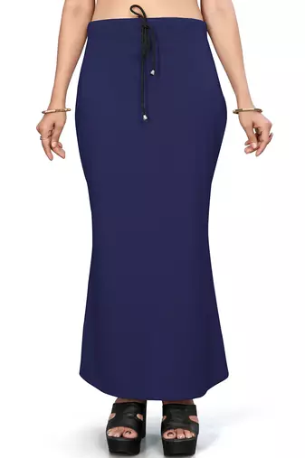 Navy blue lycra cotton blended shapewear petticoat for saree || skirts for women