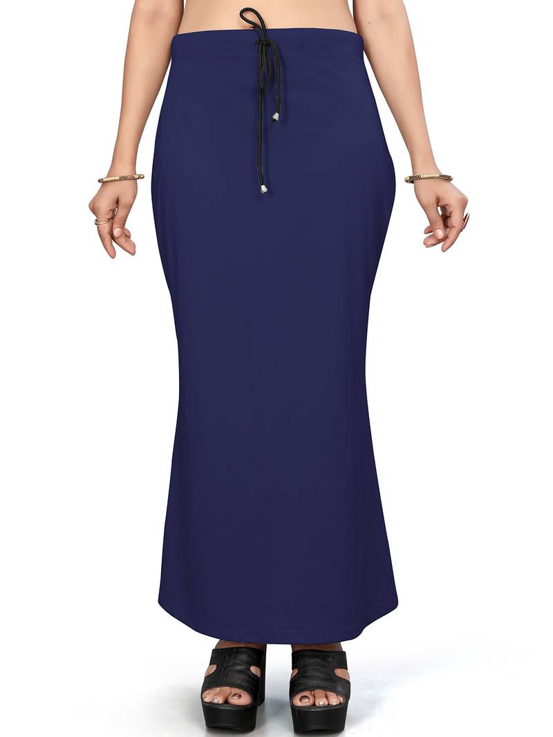Navy blue lycra cotton blended shapewear petticoat for saree || skirts for women