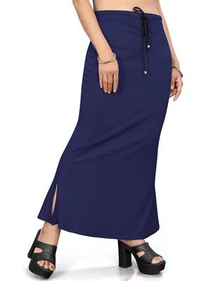 Navy blue lycra cotton blended shapewear petticoat for saree || skirts for women 3