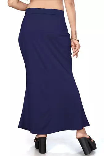 Navy blue lycra cotton blended shapewear petticoat for saree || skirts for women