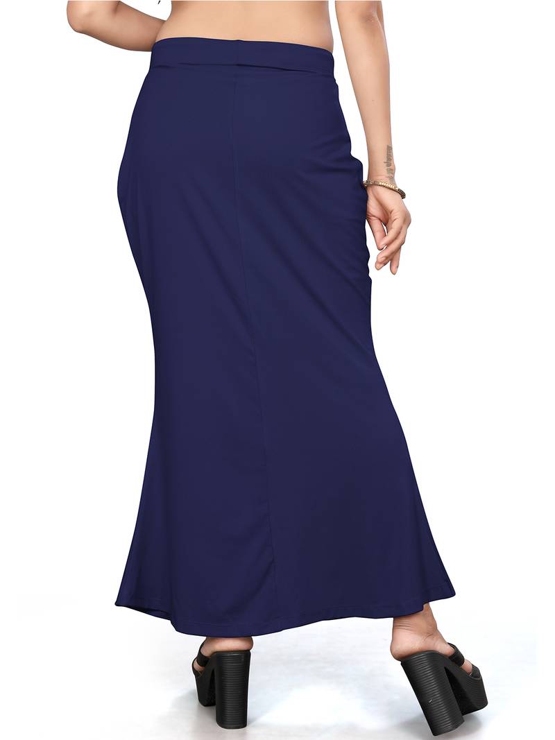 Navy blue lycra cotton blended shapewear petticoat for saree || skirts for women