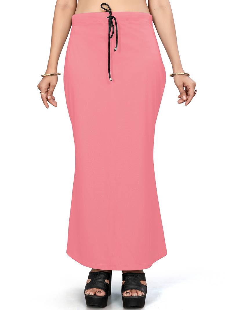 Women's onion pink lycra cotton blended shapewear petticoat for saree || skirts for women