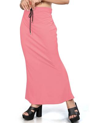 Women's onion pink lycra cotton blended shapewear petticoat for saree || skirts for women 4
