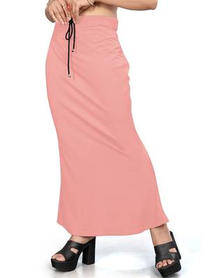 Women's peach lycra cotton blended shapewear petticoat for saree || skirts for women 4