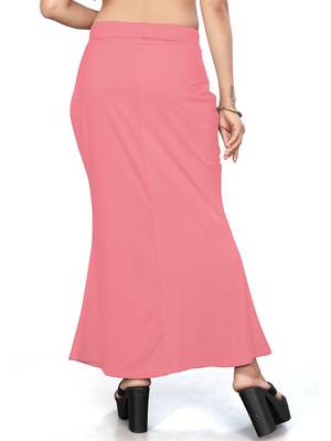 Women's onion pink lycra cotton blended shapewear petticoat for saree || skirts for women 5