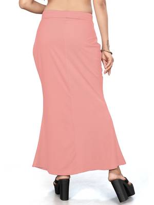 Women's peach lycra cotton blended shapewear petticoat for saree || skirts for women 5