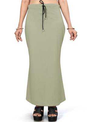 Women's pista green lycra cotton blended shapewear petticoat for saree || skirts for women 2