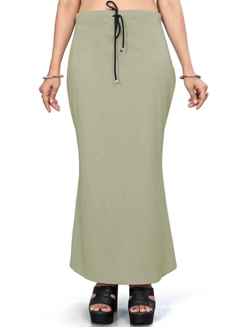 Women's pista green lycra cotton blended shapewear petticoat for saree || skirts for women