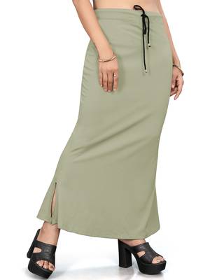 Women's pista green lycra cotton blended shapewear petticoat for saree || skirts for women 3