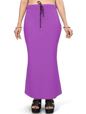 Purple lycra cotton blended shapewear petticoat for saree || skirts for women 2