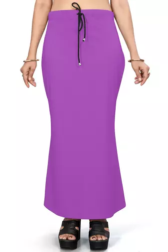 Purple lycra cotton blended shapewear petticoat for saree || skirts for women