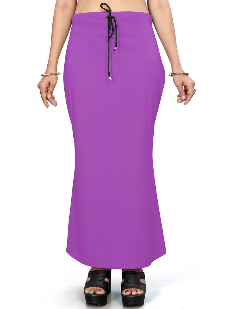 Purple lycra cotton blended shapewear petticoat for saree || skirts for women