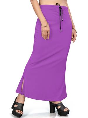 Purple lycra cotton blended shapewear petticoat for saree || skirts for women 3
