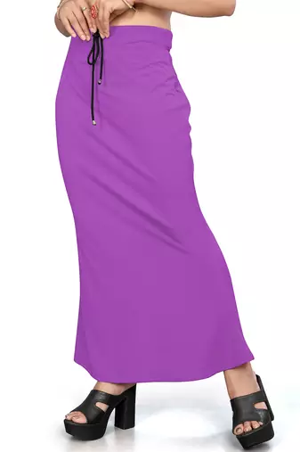 Purple lycra cotton blended shapewear petticoat for saree || skirts for women