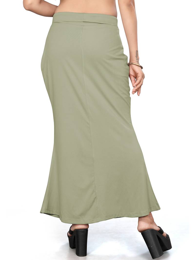 Women's pista green lycra cotton blended shapewear petticoat for saree || skirts for women