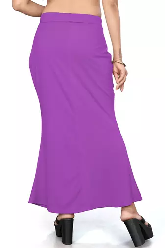 Purple lycra cotton blended shapewear petticoat for saree || skirts for women