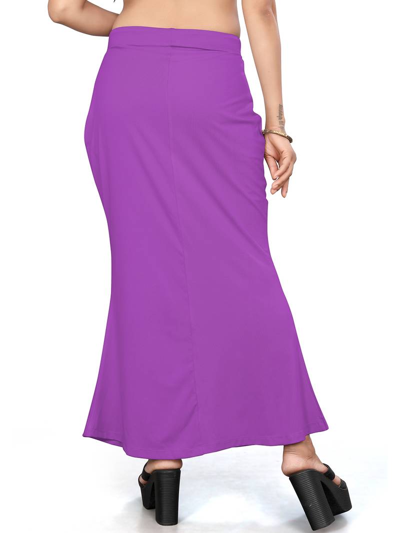 Purple lycra cotton blended shapewear petticoat for saree || skirts for women