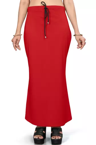 Red lycra cotton blended shapewear petticoat for saree || skirts for women