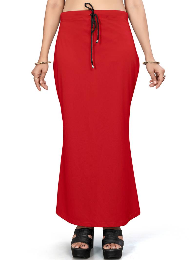 Red lycra cotton blended shapewear petticoat for saree || skirts for women