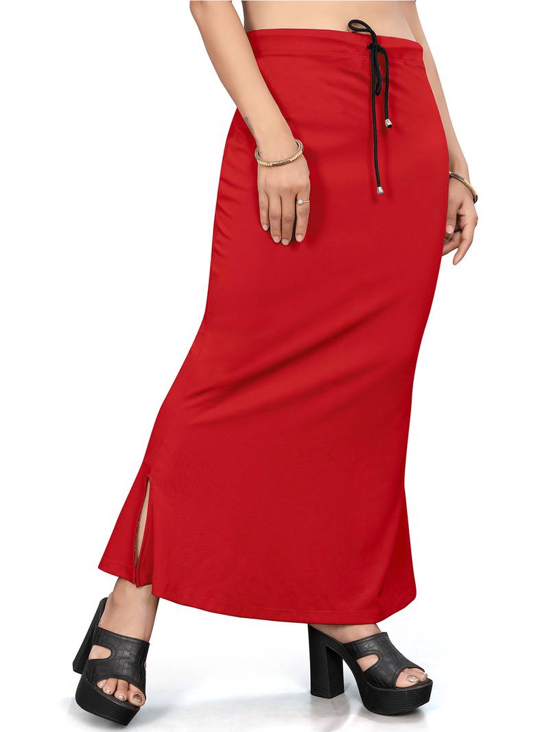 Red lycra cotton blended shapewear petticoat for saree || skirts for women