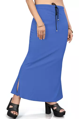 Royal blue lycra cotton blended shapewear petticoat for saree || skirts for women