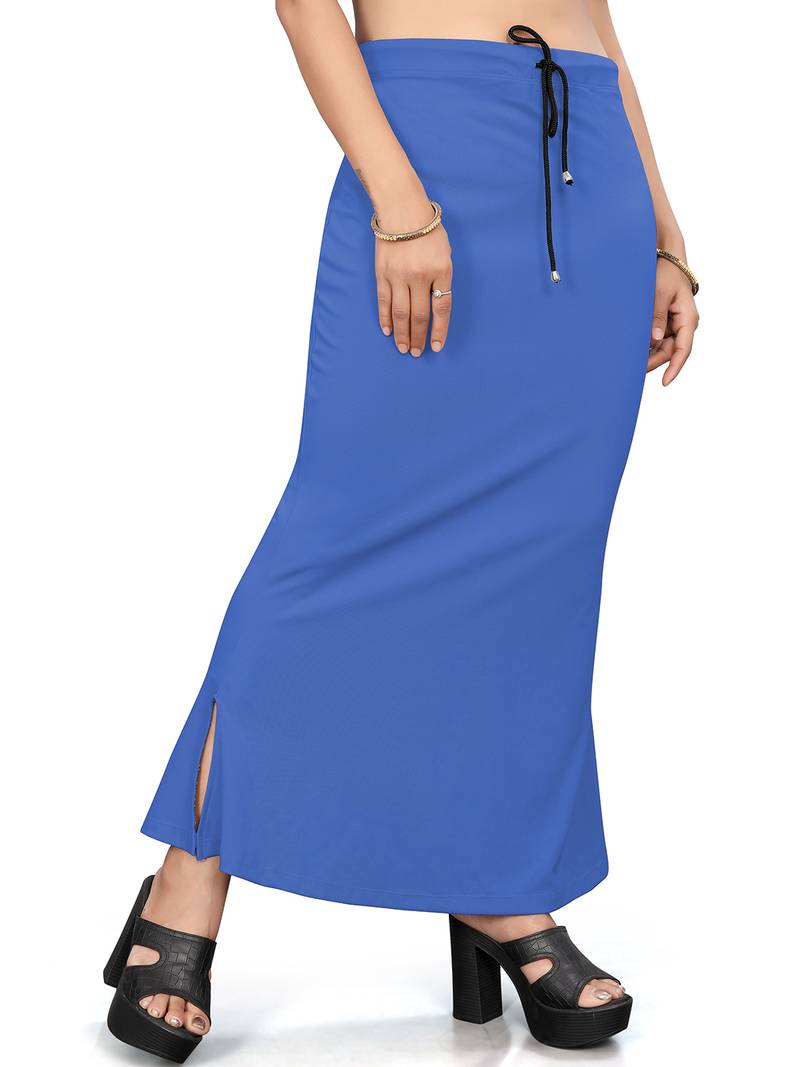 Royal blue lycra cotton blended shapewear petticoat for saree || skirts for women