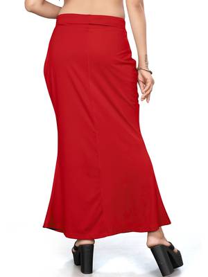 Red lycra cotton blended shapewear petticoat for saree || skirts for women 5