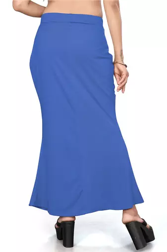 Royal blue lycra cotton blended shapewear petticoat for saree || skirts for women