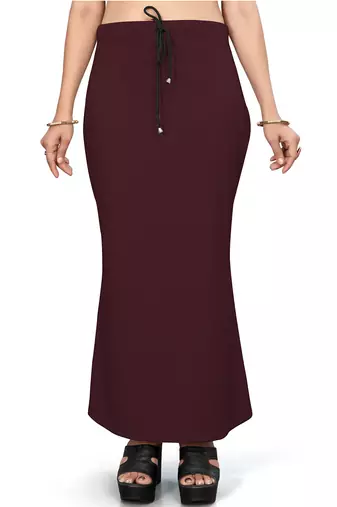 Wine lycra cotton blended shapewear petticoat for saree || skirts for women