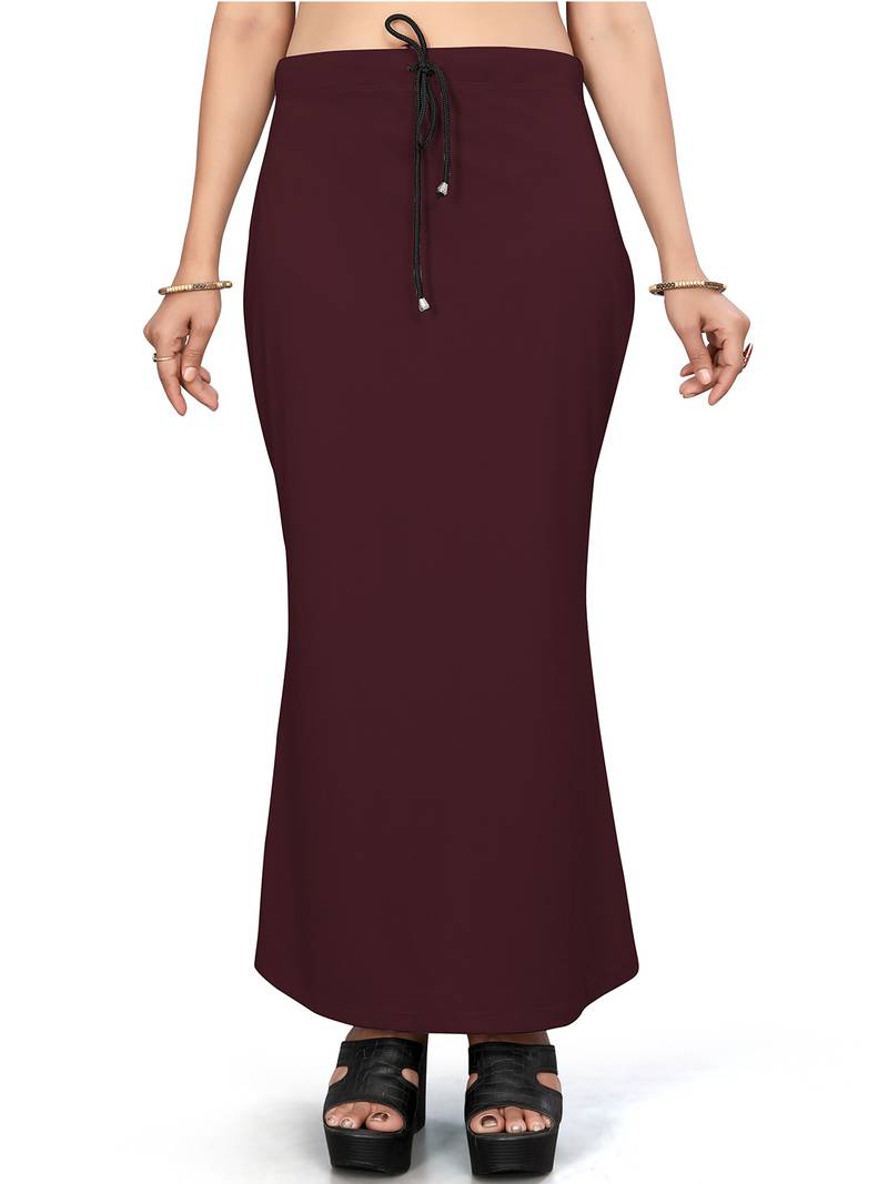 Wine lycra cotton blended shapewear petticoat for saree || skirts for women