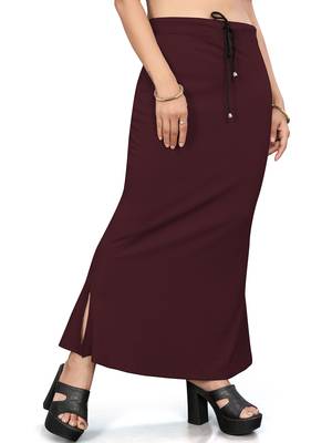 Wine lycra cotton blended shapewear petticoat for saree || skirts for women 3