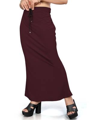 Wine lycra cotton blended shapewear petticoat for saree || skirts for women 4