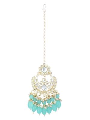 Gold Plated Kundan Pearl Choker Necklace Jewellery Set 4
