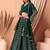 green sequins zari embroidered georgette lehenga set choli with dupatta with dupatta