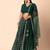 green sequins zari embroidered georgette lehenga set choli with dupatta with dupatta