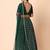 green sequins zari embroidered georgette lehenga set choli with dupatta with dupatta