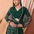 green sequins zari embroidered georgette lehenga set choli with dupatta with dupatta