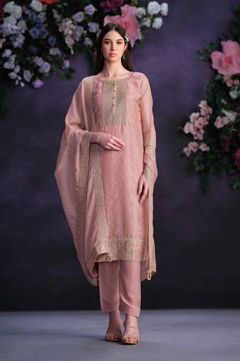 Rose embroidered organza  pant straight.(size Free size full stitched Up To 42")
