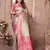 Light Green Kasturi style of silk bland zari border thread work saree with blouse