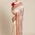 hand embroidered fawn kota lucknow chikankari saree with blouse