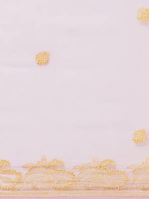 hand embroidered mauve georgette lucknowi chikankari saree with blouse  5