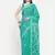 hand embroidered green georgette lucknowi chikankari saree with blouse 