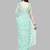 hand embroidered sea green goergette lucknowi chikankari saree with blouse 