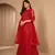 Intriguing Red Net Semi Stitched Party Wear Women's Salwar Kameez Semi stitched