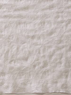 hand embroidered white georgette lucknowi chikankari saree with blouse  6